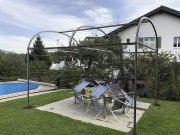 Pavillon rechteckig mit Drahtseilen
