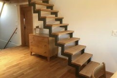 Treppe Metallbau mit Holztritten 2