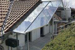 Vordach Eingang Glas